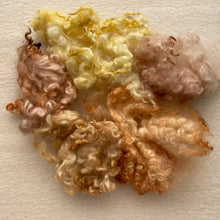 Load image into Gallery viewer, Hand dyed English Leicester for dolls hair