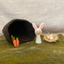 Load image into Gallery viewer, Easter seasonal/nature table rabbits, nests, baskets and felted eggs