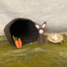 Load image into Gallery viewer, Easter seasonal/nature table rabbits, nests, baskets and felted eggs