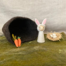 Load image into Gallery viewer, Easter seasonal/nature table rabbits, nests, baskets and felted eggs