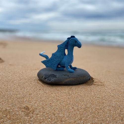 Hand made felt dragons