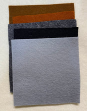 Load image into Gallery viewer, 100% wool felt - Grey, black, brown packs