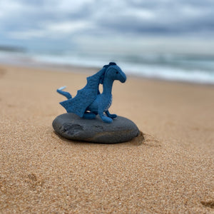 Hand made felt dragons