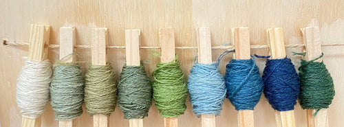 Naturally dyed fine 100% Organic embroidery wool