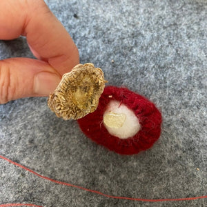 Toadstool wet/dry felting kit