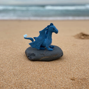 Hand made felt dragons