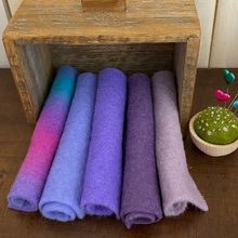 Load image into Gallery viewer, Hand dyed 100% wool felt -*NEW* Purples felt pack