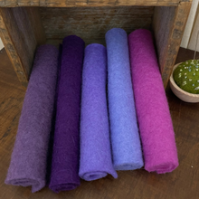 Load image into Gallery viewer, Hand dyed 100% wool felt -*NEW* Purples felt pack