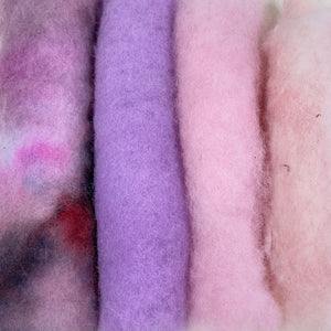 Dry or Wet felting 100% wool packs