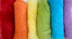 Dry or Wet felting 100% wool packs