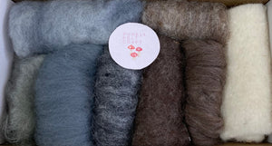 Dry or Wet felting 100% wool packs