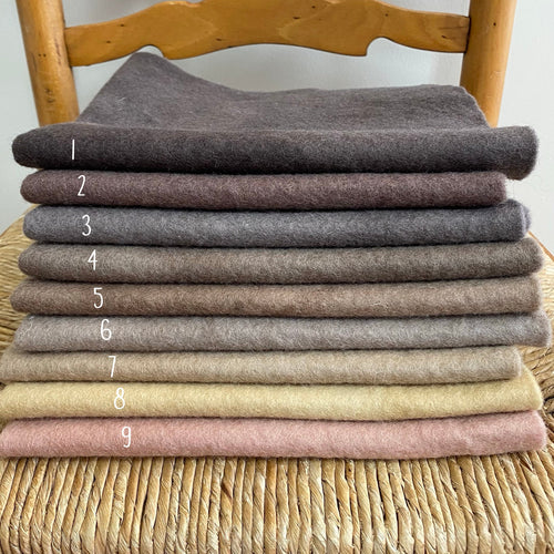 Hand dyed 100% wool felt - Brown Tones