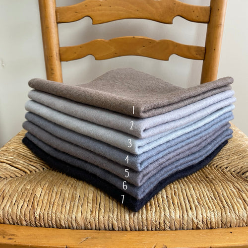 Hand dyed 100% wool felt - Black and Grey Tones
