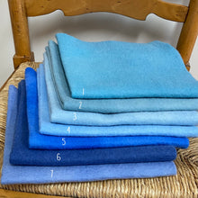 Load image into Gallery viewer, Hand dyed 100% wool felt -Blues felt pack