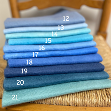 Load image into Gallery viewer, Hand dyed 100% wool felt - Turquoise, Teal, and Blue Tones