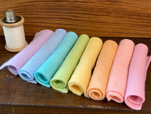 Load image into Gallery viewer, Hand dyed 100% wool felt - Rainbow felt packs