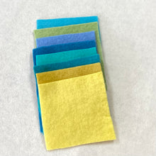 Load image into Gallery viewer, Hand dyed 100% wool felt -Sea breeze felt packs