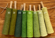 Load image into Gallery viewer, Hand dyed 100% wool felt - Green Tones