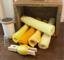 Load image into Gallery viewer, *New* Hand dyed 100% wool felt -Yellow felt pack