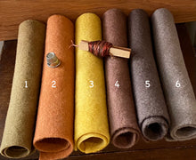 Load image into Gallery viewer, Hand dyed 100% wool felt - Earth tones packs