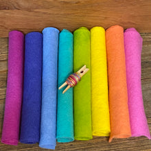 Load image into Gallery viewer, Hand dyed 100% wool felt - Rainbow felt packs