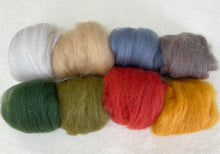 Load image into Gallery viewer, 100% Corriedale wool roving starter packs