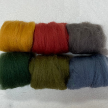 Load image into Gallery viewer, 100% Corriedale wool roving starter packs
