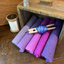 Load image into Gallery viewer, Hand dyed 100% wool felt -*NEW* Purples felt pack