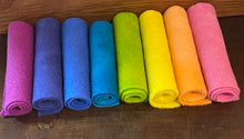 Load image into Gallery viewer, Hand dyed 100% wool felt - Rainbow felt packs