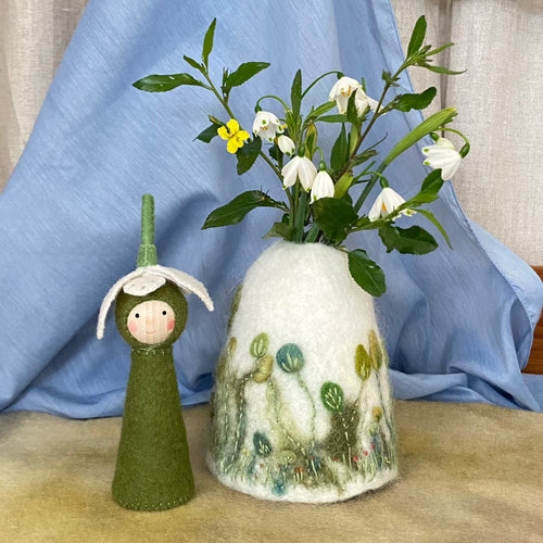 Hand made felt flower dolls