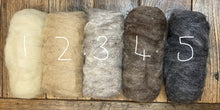 Load image into Gallery viewer, 100% wool mini felt batts (wool roving) single colours