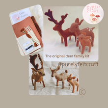 Load image into Gallery viewer, Felt Deer family kit