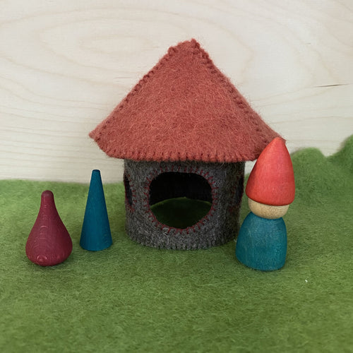 Felt gnome house set