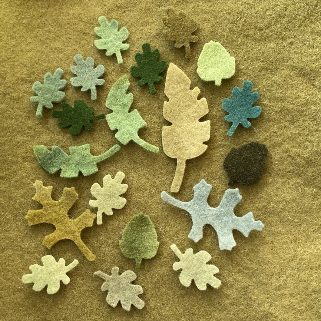 Pre - cut felt leaves and flowers