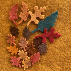 Pre - cut felt leaves and flowers