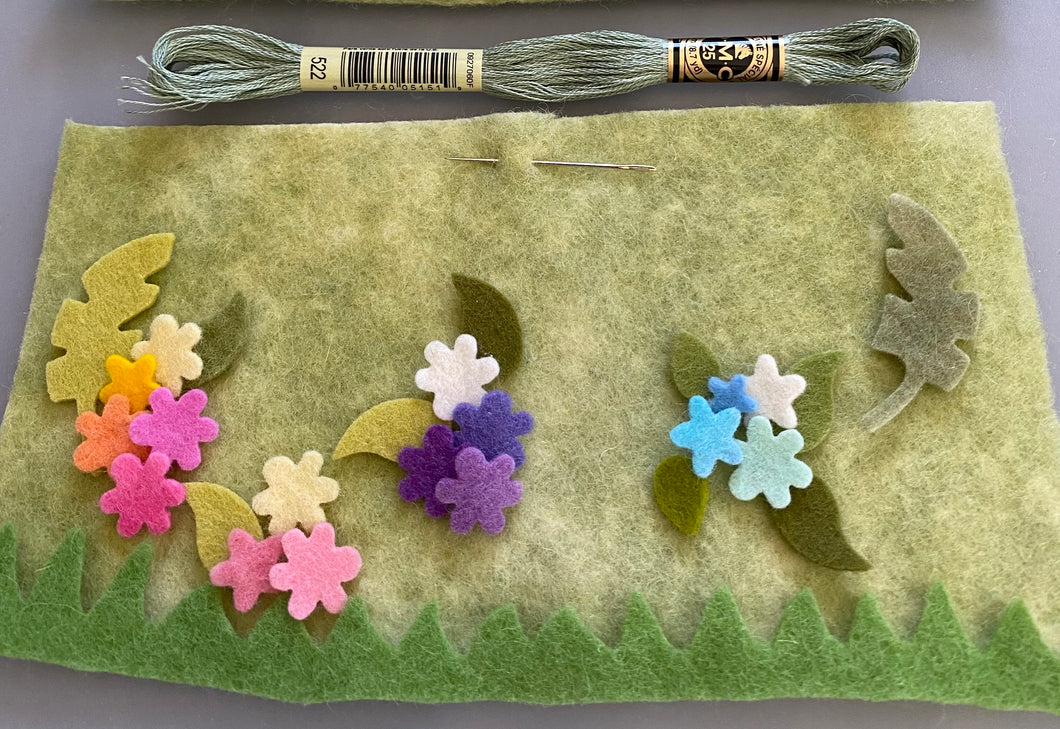 Simple flower stitchery