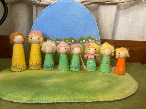Handmade Spring inspired dolls