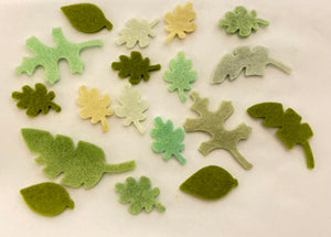 Pre - cut felt leaves and flowers