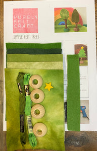 Simple felt trees kit