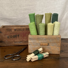 Load image into Gallery viewer, Hand dyed 100% wool felt -Green felt pack