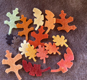 Pre - cut felt leaves and flowers