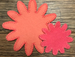 New Spring felt flowers mats