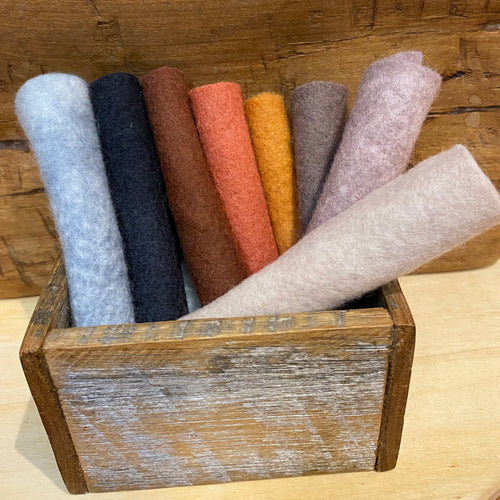 Hand dyed 100% wool felt - Earthy colours packs