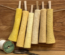 Load image into Gallery viewer, Hand dyed 100% wool felt -Yellow felt pack