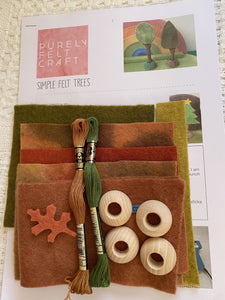 Simple felt trees kit